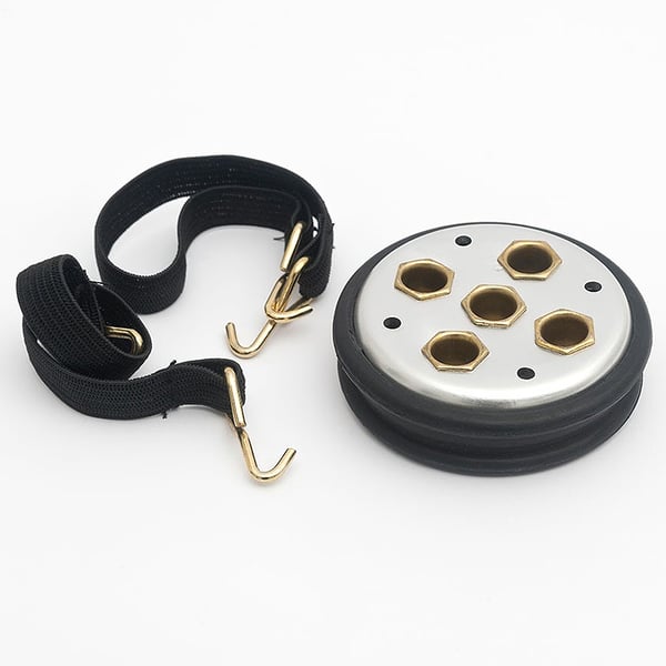 Flat applicator of five moxas with holes