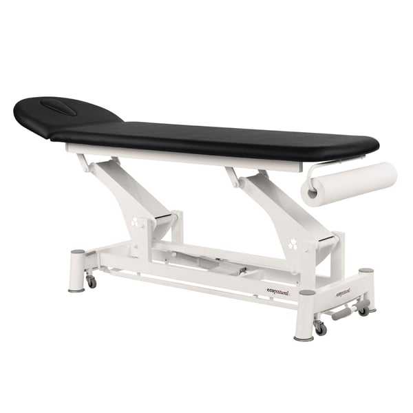 Ecopostural electric stretcher: White technical two-body connecting rod (207 x 62 cm)