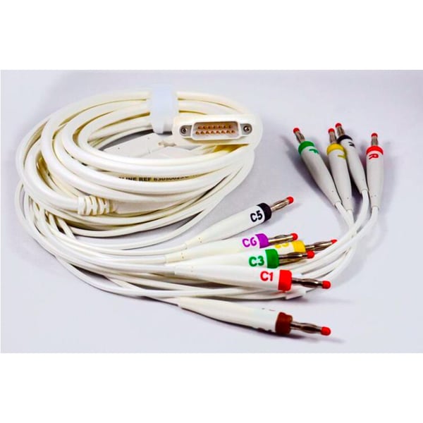 10-way patient cable with metal connector