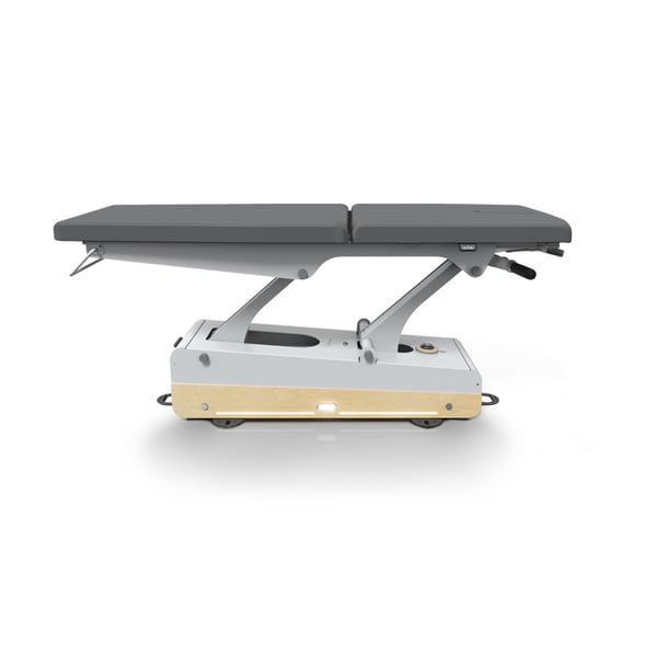 Swop 2L Up Physio electric physiotherapy table: two sections, with premium finishes, integrated heating and perimeter control