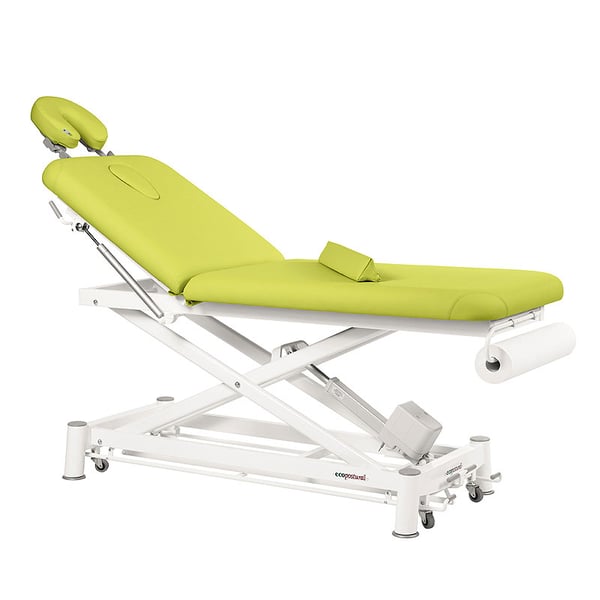 Ecopostural electric stretcher: two-body with white scissors (70 x 188 cm)