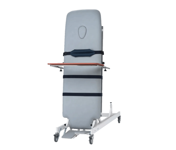 CANOVA fixed bariatric standing table: a single unit, with inclination achieved by means of an electric motor