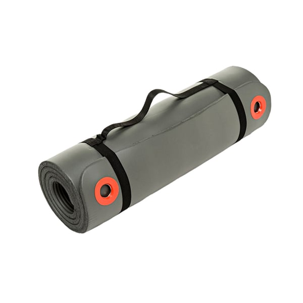 Die-cut grey NBR mat 180 x 60 x 1.25 cm: ideal for yoga, pilates and fitness