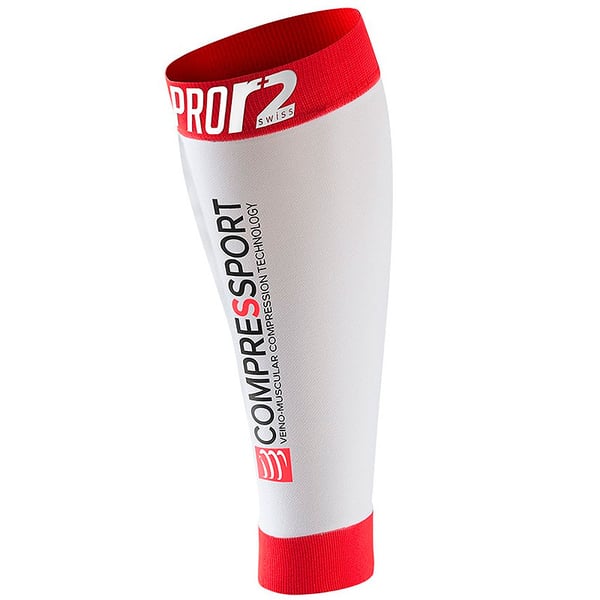 LAST SIZES - Compressport Pernera Pro Racing Calf R2 Swiss - White
