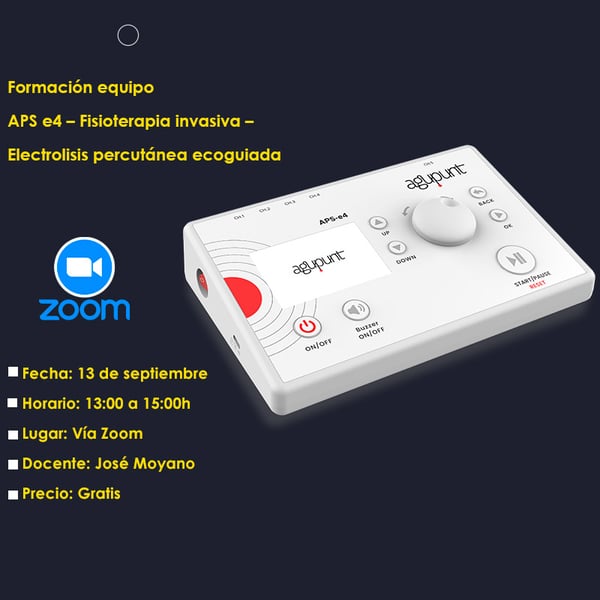 APS E4 TEAM TRAINING – INVASIVE PHYSIOTHERAPY – ECHO-GUIDED PERCUTANEOUS ELECTROLYSIS - SEPTEMBER 13 - 2024 - ZOOM