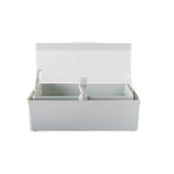 Sterilization Bucket with a Capacity of 1.5 Litres: Includes a lid and tray for sterilizing instruments