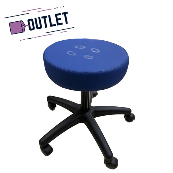 Kinefis Economy Low Stool: Height 44 - 57 cm (Stewardess Blue) - OUTLET