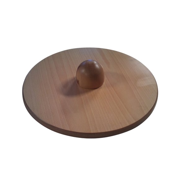 Boheler plate for ankle circumduction exercises, in varnished wood