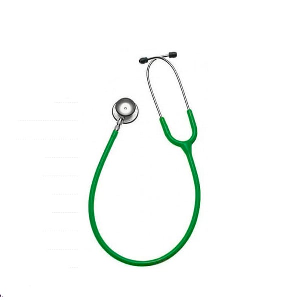 Riester Duplex stethoscope, made of aluminum, in cardboard display box (green color)