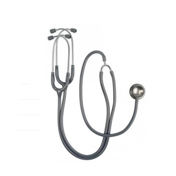 Riester Duplex Teaching Stethoscope: Made of stainless steel, with two arches, in a cardboard display box (slate gray color)