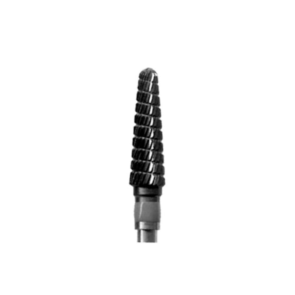Milling cutter made of MC 079QF Tungsten Carbide: Coarse Abrasion. Ideal for strong and aggressive roughing of nails