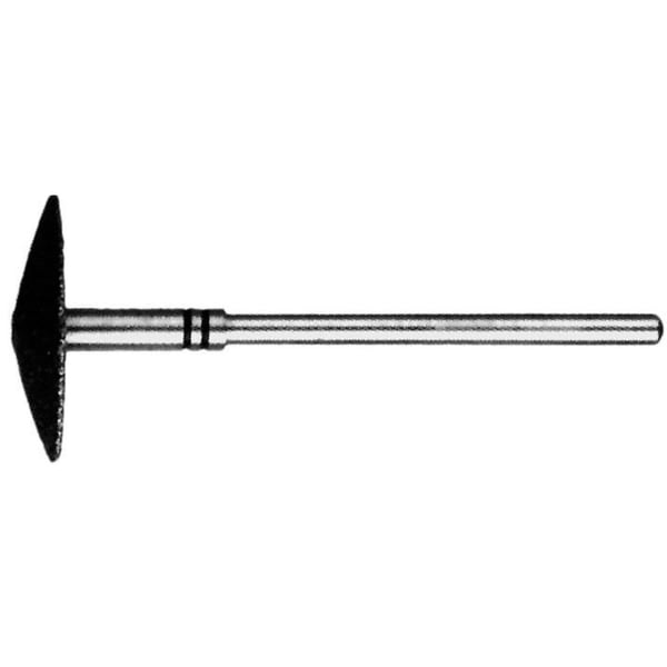Diamond Umbrella Bur: Fine Abrasion. Ideal for roughing leather and heels