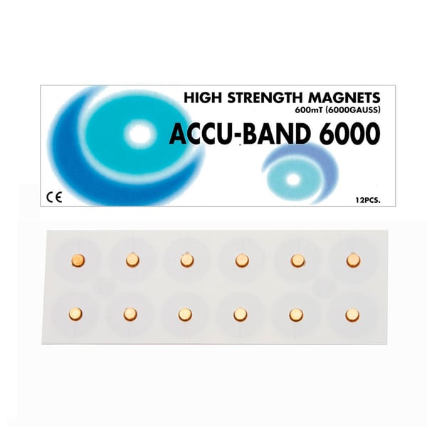 Accu-Band Magnet Gold Plated 6000 gauss: Diameter 5mm (12 units)