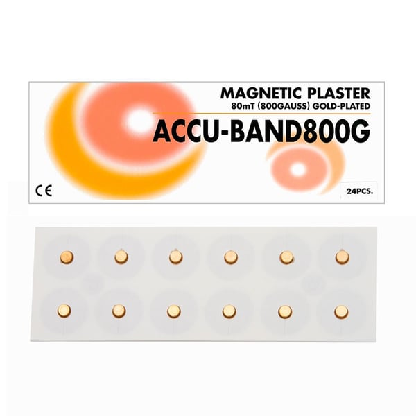 Accu-Band Magnet Gold Plated 800 gauss: Diameter 5mm (24 units)