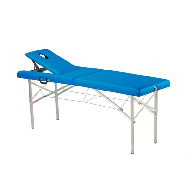 Folding stretcher made of aluminum, two sections and height adjustable Kinefis Mosa 182 x 62