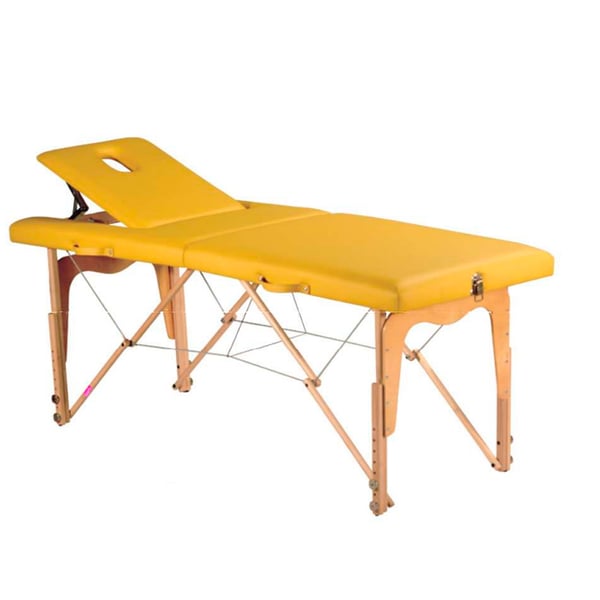 Wooden folding stretcher, two bodies and adjustable height Kinefis Doubs 182 x 70