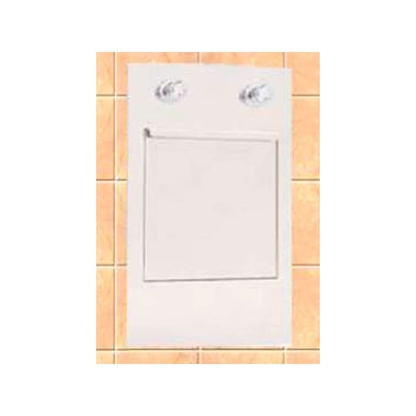 Wall-mounted bed washer with stamping tank with timed taps: Made of stainless steel (45 x 30 x 75 cm)