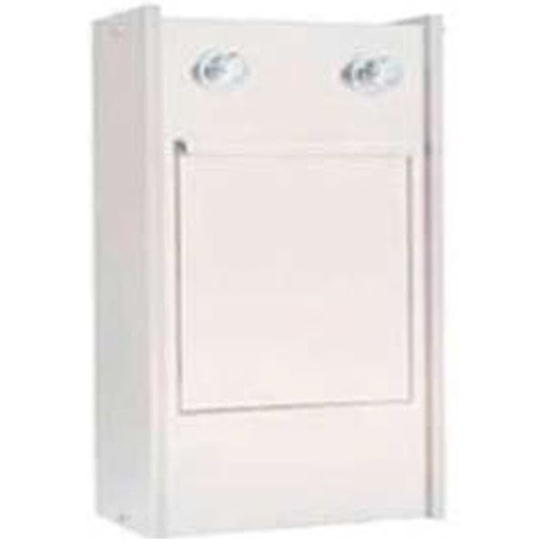 Lavacuñas seen cuba in stainless steel with manual taps, support wedges inside (45X30X75 cm)