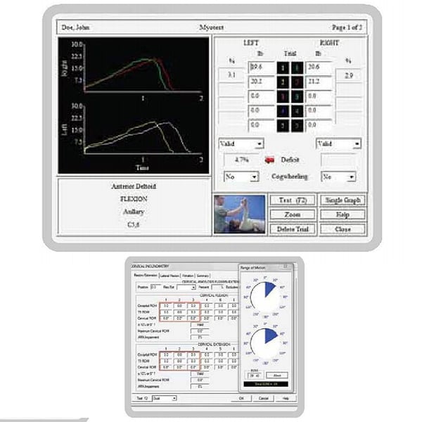Clinical Software for Muscle Skeletal Evaluation Dynamometer MicroFET2