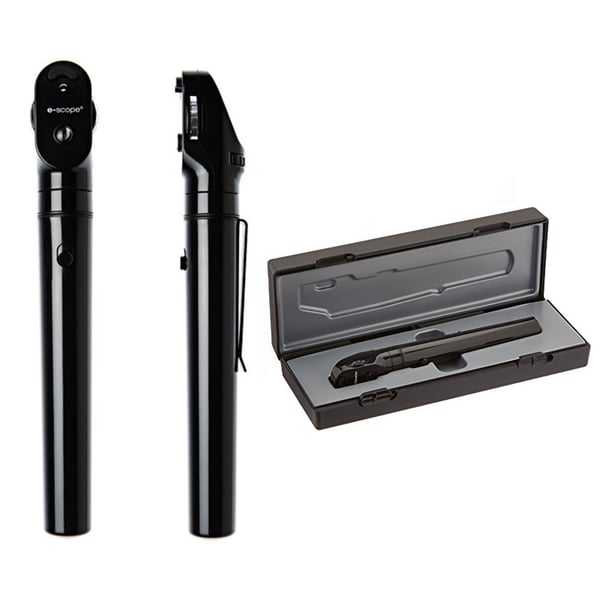 Riester e-scope LED 3.7 V ophthalmoscope in case (black color)