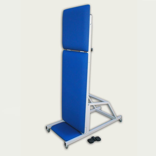 Kinefis inclined plane with two bodies with folding backrest and trendelenburg, removable foot and rods for cinching