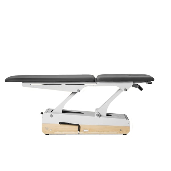 Swop 2L Pro Hydro Physio hydraulic stretcher: with long headrest with two pistons, two levers to adjust height and 4 wheels with 360º rotation