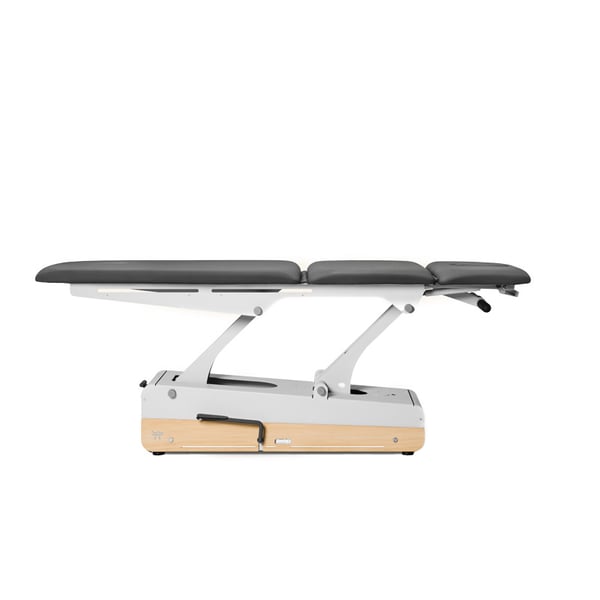 Swop 3F Hydro Pro hydraulic table: three sections, maximum flexibility and comfort for physiotherapy.