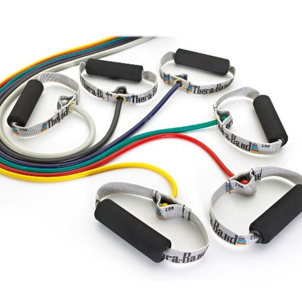 Thera - Band Tubing: Latex tubes with padded handles (length 1.4 meters)