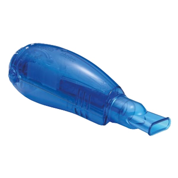 Acapella Choice Blue Vibratory Respiratory Exerciser: provides positive expiratory pressure (PEP) therapy