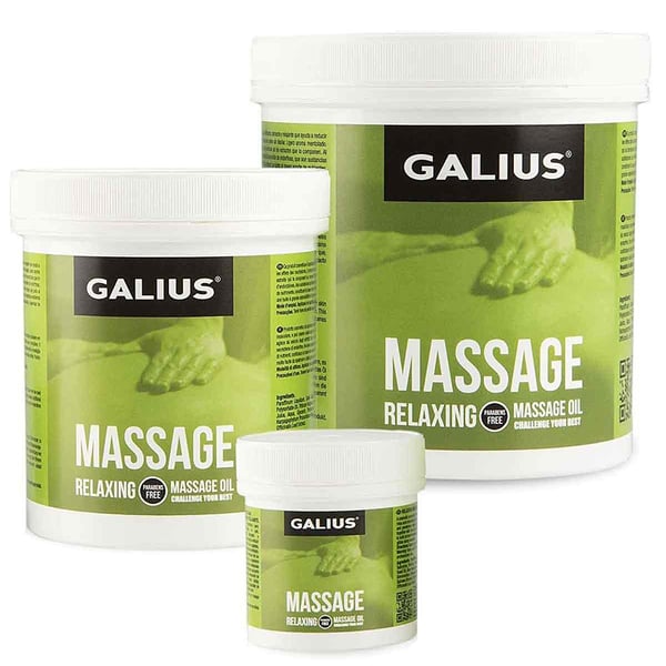 Galius relaxing massage oil: for all types of massage before and after exercise