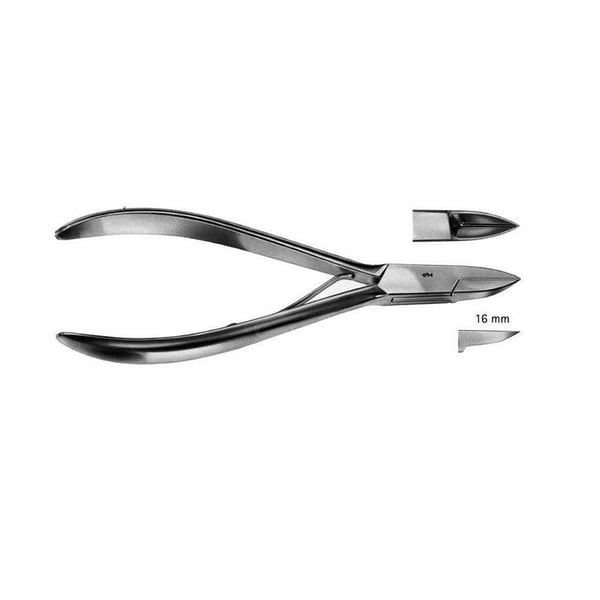 Aesculap 13cm needle nose flat pliers