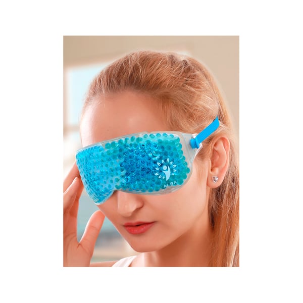 Premium Eye Mask with gel beads: Relieves tired eyes, dark circles, sinusitis, sinus pressure and acne