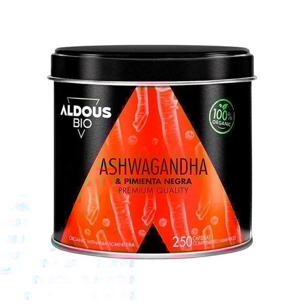 Aldous Organic Ashwagandha with Black Pepper (250 capsules)