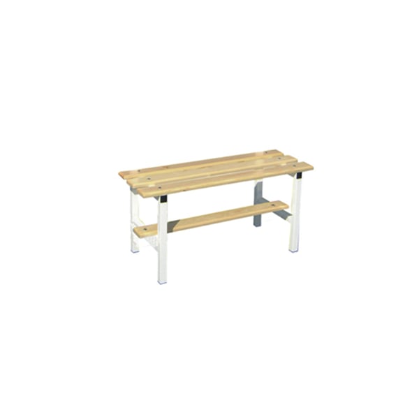 Simple locker room bench without shoe rack