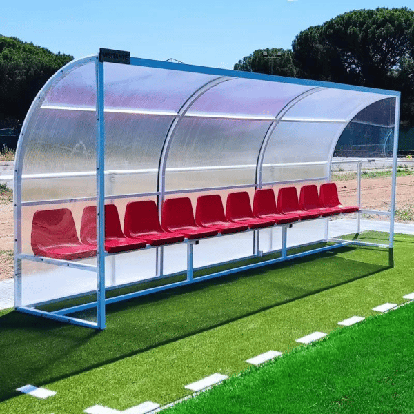 Substitute bench seven places