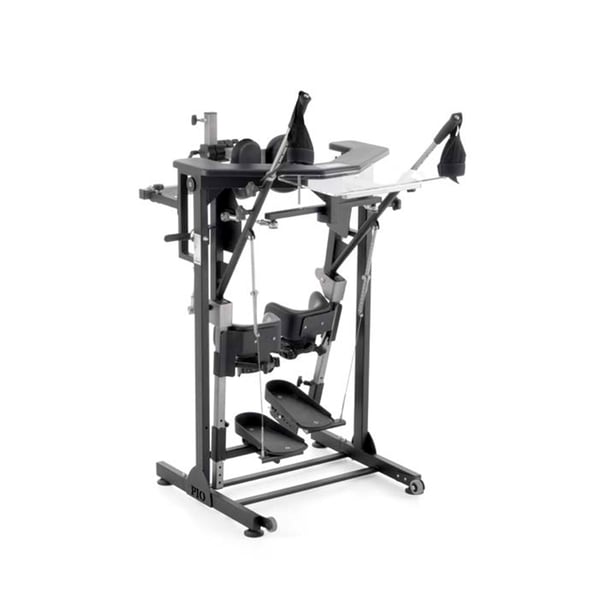 Standing frame and gait simulator with IOP support for adults with lower limb paralysis