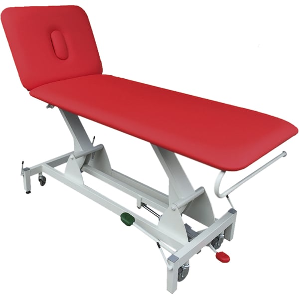 Kinefis Excellent two-body hydraulic stretcher 194 x 70 cm with retractable wheels: Optimal balance in robustness - price - aesthetics