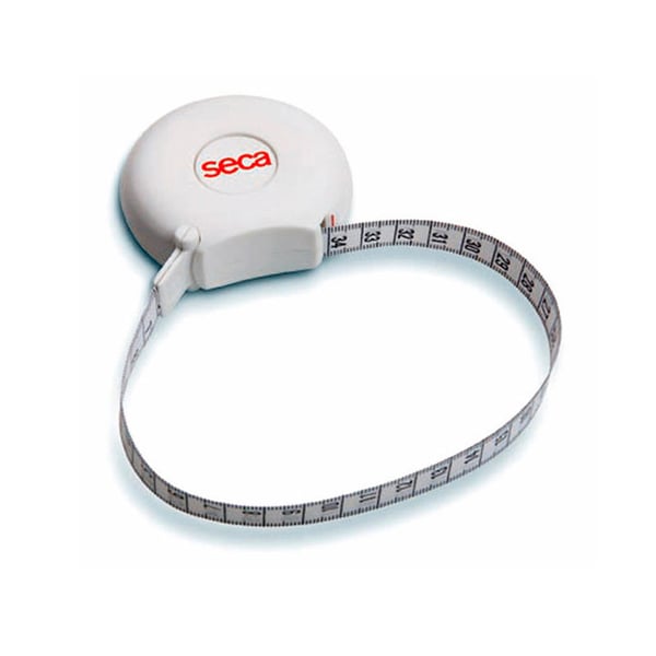 Perimeter measuring tape with automatic retraction (range 0-205 cm)
