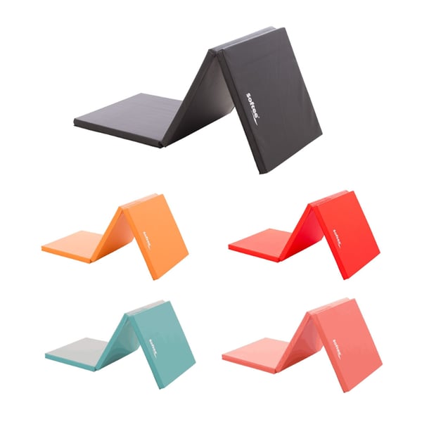 Folding mattress with carrying handle: variety of colors (Measurements: 180 cm x 60 cm x 4 cm)