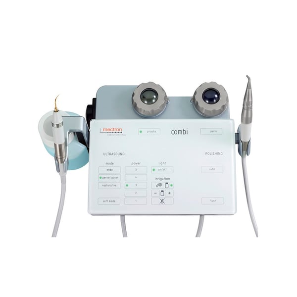Combi Touch Perio: Aeropulidor and ultrasounds in the same device with more than 50 inserts