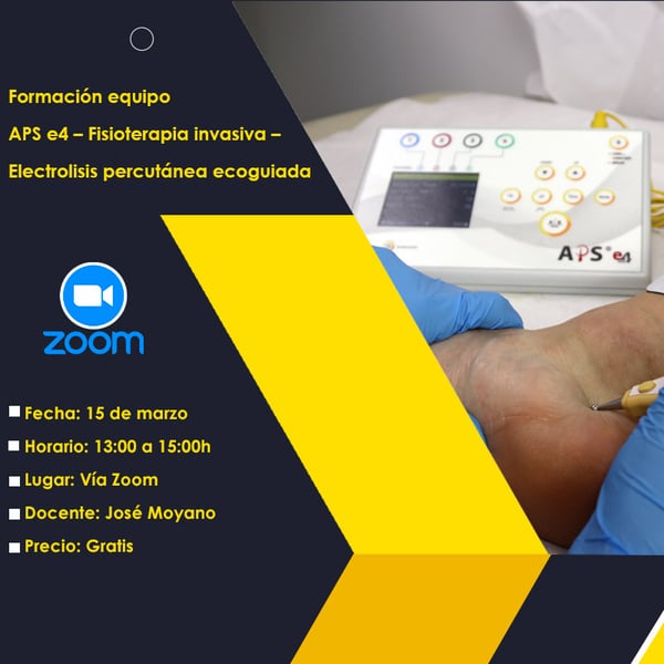 APS E4 TEAM TRAINING – INVASIVE PHYSIOTHERAPY – ULTRA-GUIDED PERCUTANEOUS ELECTROLYSIS - MARCH 15 - 2024 - ZOOM