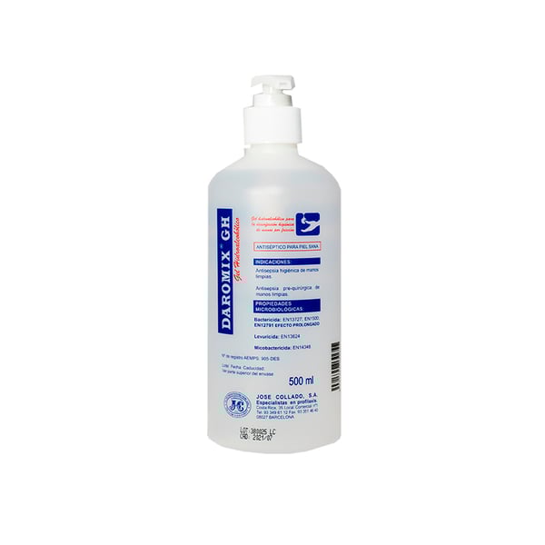 DAROMIX GH: Hydroalcoholic gel for hygienic disinfection of friction hands (500 ml)