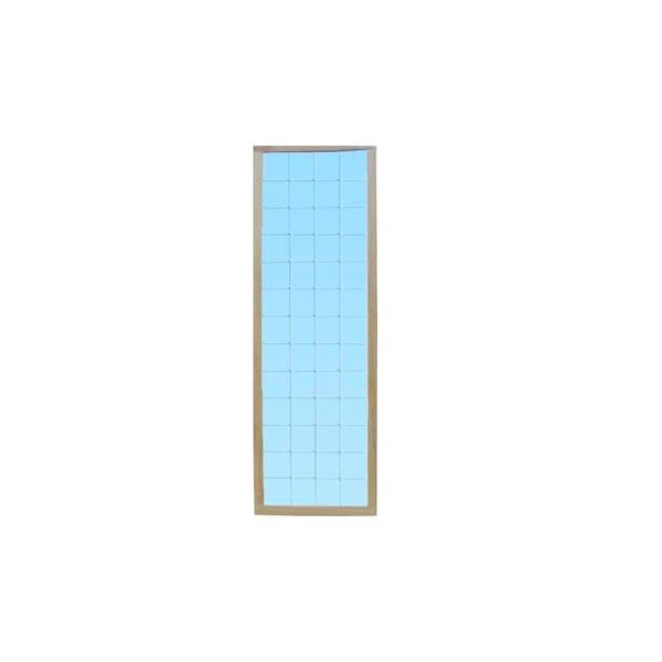 Fixed wall mirror with grid pattern (66 cm x 150 cm)