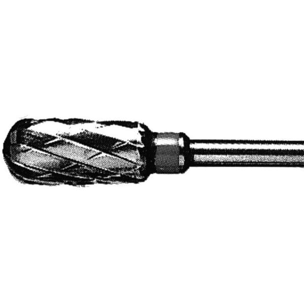 Bur made of Tungsten Carbide 1606: Coarse Abrasion. Ideal for heavy and aggressive grinding of nails