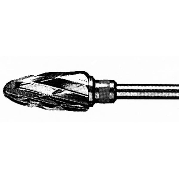 Milling cutter made of Tungsten carbide 0251: Coarse Abrasion. Ideal for rough and aggressive nail grinding.