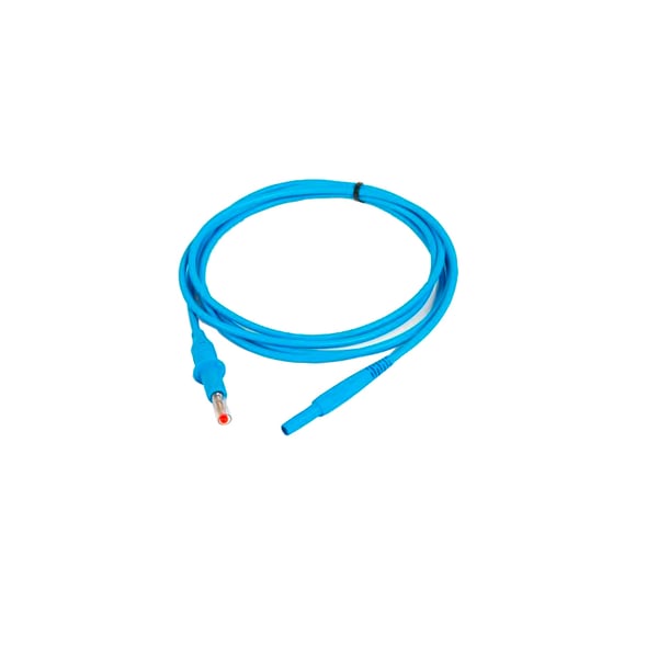 Resistive cable with 4mm male connector for myofascial electrodes: compatible with Diacare 5000 and Globus Beauty 6000