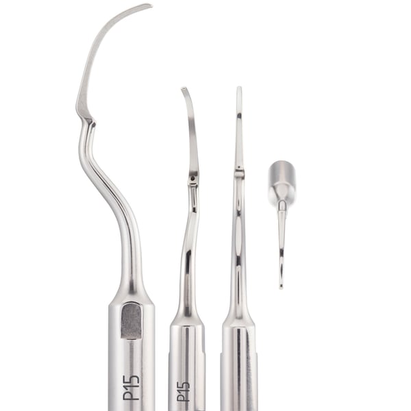 Insert P15: Dental curette with ideal round surface in the frontal and canine areas
