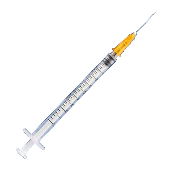 Disposable syringe without dead space - 1ml - 25G 1