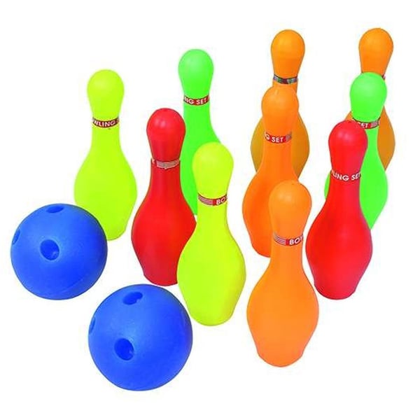 PVC Softee Bowling Set: Composed of 10 PVC bowls and 2 balls