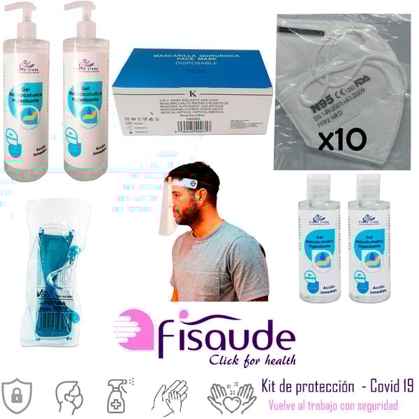 Health Protection Kit Plus - Covid 19: Get back to work in complete safety